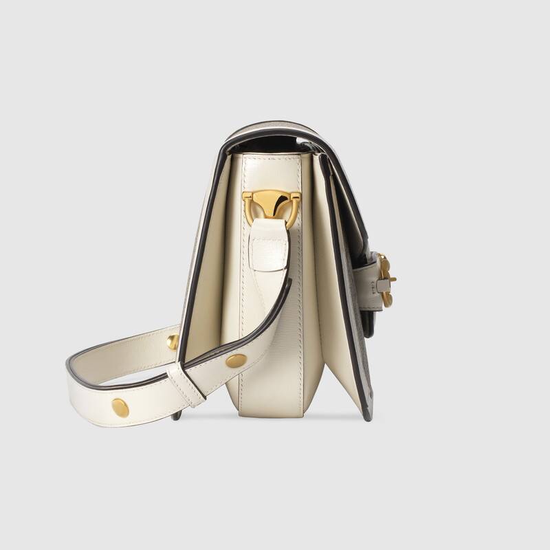 Gucci Horsebit 1955 Small Shoulder Bag 602204 White